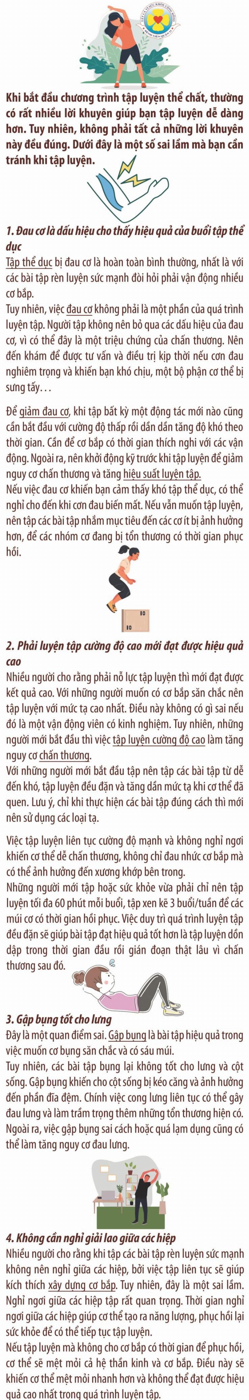 Tránh sai lầm khi tập