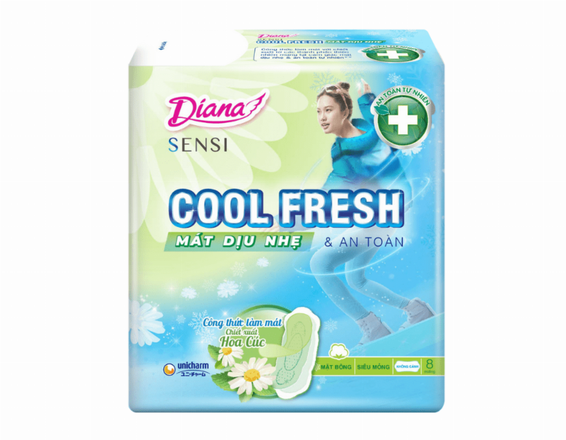 Thiết kế chống tràn thông minh của băng vệ sinh Diana Sensi