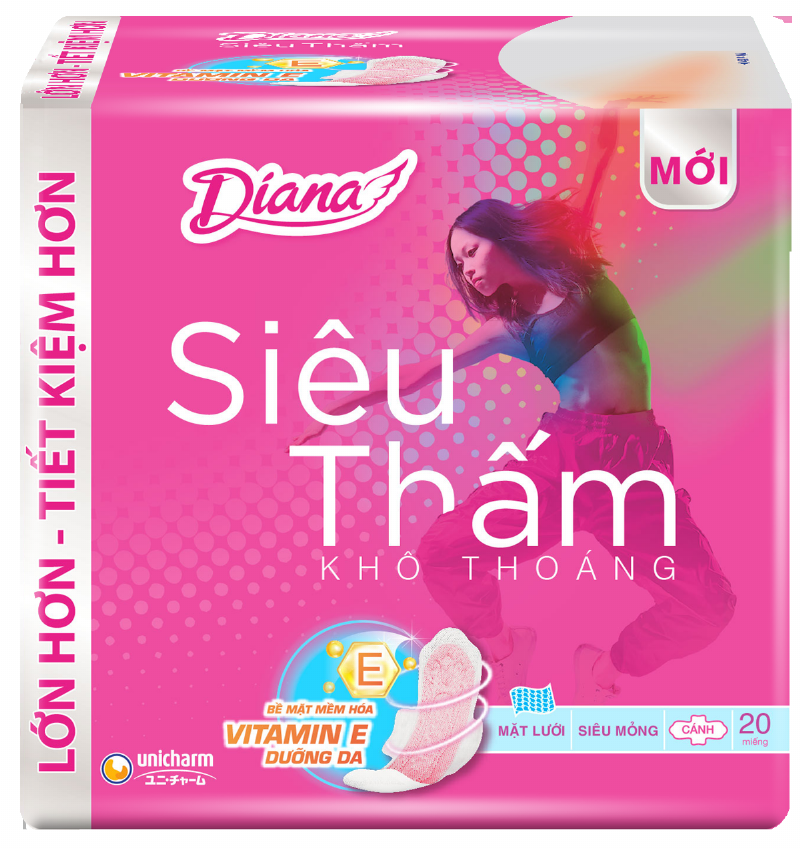 Khả năng thấm hút vượt trội của băng vệ sinh Diana Sensi