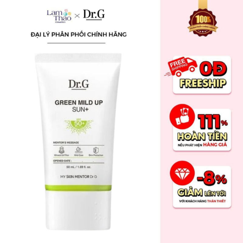 Kem chống nắng Dr.G cho da nhạy cảm, dịu nhẹ và an toàn