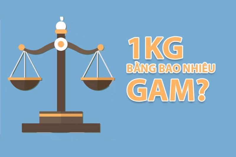 Quy đổi 1kg bằng bao nhiêu gam