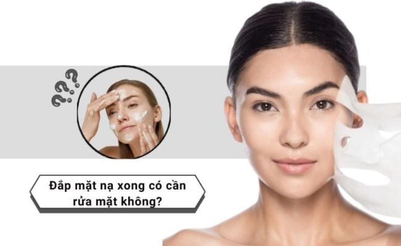 Rửa mặt và dưỡng da sau khi đắp mặt nạ