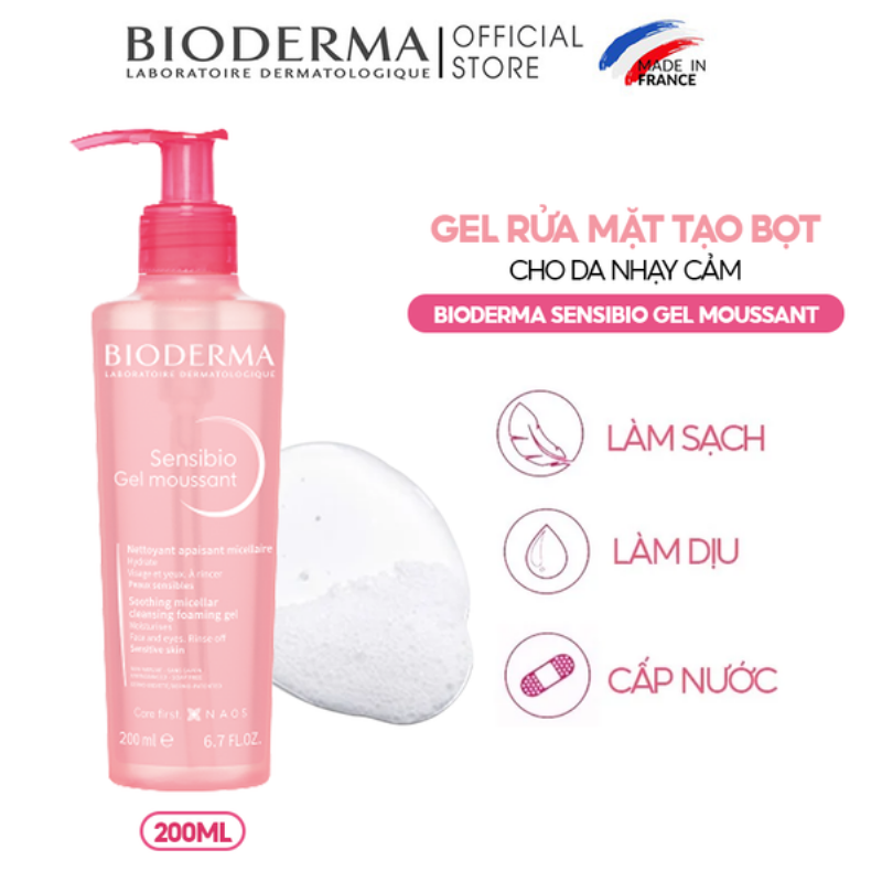 Sữa rửa mặt Bioderma Sensibio H2O