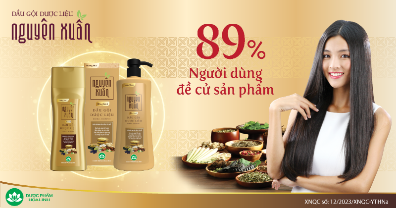 Tóc bóng mượt nhờ dầu gội Nguyên Xuân