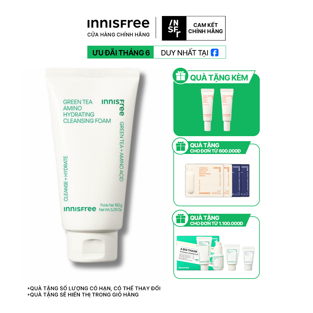 Kết hợp sữa rửa mặt Innisfree trà xanh với các sản phẩm cùng dòng