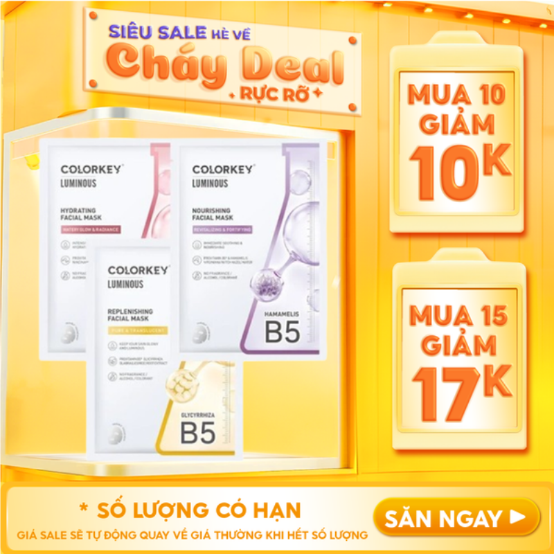 Các loại mặt nạ Colorkey dưỡng ẩm cho da căng mọng