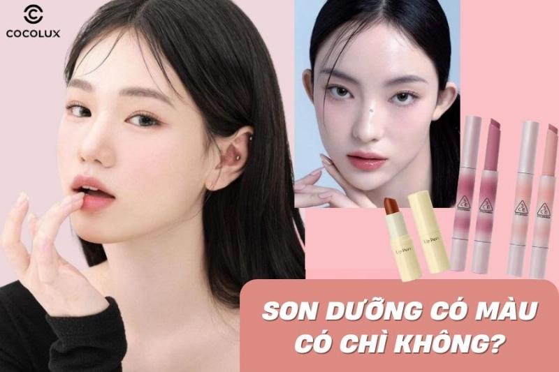 Hình ảnh các loại son dưỡng Lipice phổ biến như Sheer Color, Water Color, Balm với bao bì và màu sắc khác nhau, thể hiện sự đa dạng
