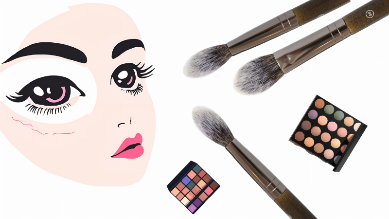 Ảnh minh họa chi tiết cách dùng cọ tán màu mắt blending brush để làm mềm ranh giới màu
