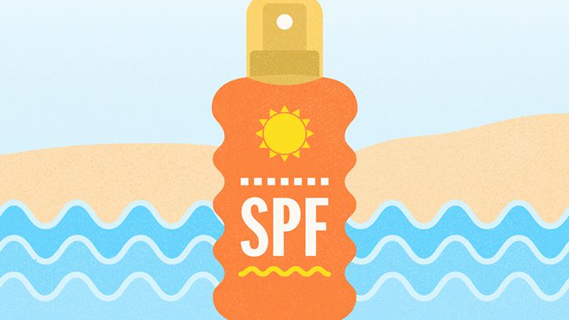 Infographic giải thích ý nghĩa của chỉ số SPF và PA trong kem chống nắng, thể hiện sự bảo vệ trước tia UVA và UVB