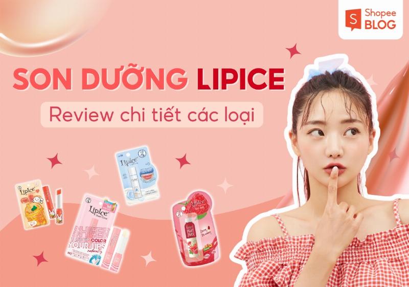 Hình ảnh người dùng đang thử các loại son dưỡng Lipice khác nhau trên tay hoặc môi, thể hiện việc lựa chọn sản phẩm phù hợp với nhu cầu cụ thể (ví dụ: môi khô, môi cần màu, môi cần chống nắng)