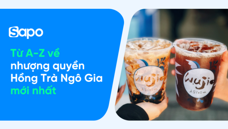 Giao diện mẫu của Ngô Gia trên một ứng dụng giao hàng phổ biến, hiển thị một phần hồng trà ngô gia menu