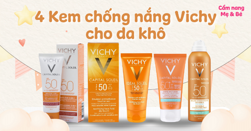 kem chong nang vichy giup da kho luon duoc am muot