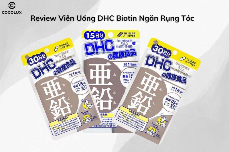 Minh họa các lợi ích của viên kẽm DHC đối với sức khỏe và sắc đẹp, bao gồm da, tóc, móng, miễn dịch, sinh sản, thị lực.