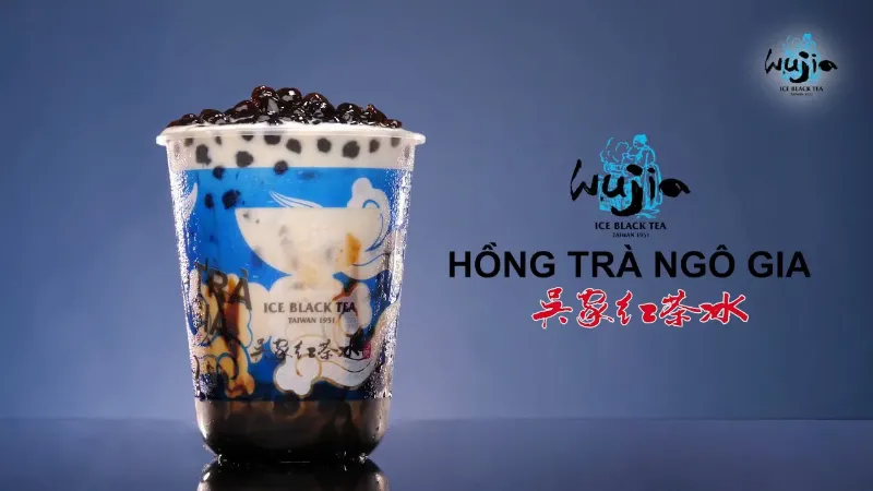 Các loại topping phong phú có trong hồng trà ngô gia menu để khách hàng tùy chọn