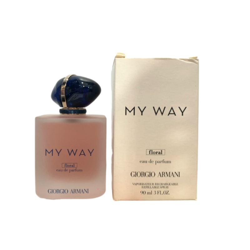 Chai nước hoa My Way EDP gốc Giorgio Armani màu hồng nắp xanh biểu tượng của sự tự do