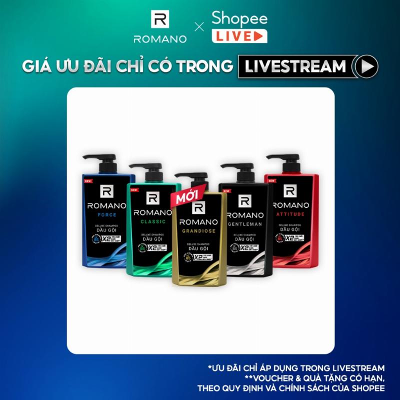 Chai romano dau goi classic voi mui huong nam tinh lich lam giup lam sach toc va da dau