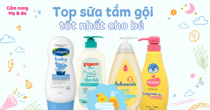 So sánh sữa tắm Pigeon với các loại sữa tắm cho bé khác trên thị trường