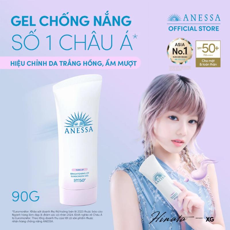Hình ảnh minh họa các thành phần chính trong kem chống nắng Anessa bao gồm màng lọc UV (vật lý và hóa học) và các thành phần dưỡng da như Hyaluronic Acid, Collagen.