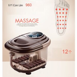Bồn Ngâm Chân Massage Hồng Ngoại, Chậu Ngâm Châm JRK8861 [ Tặng Thuốc Bắc Ngâm Chân ]