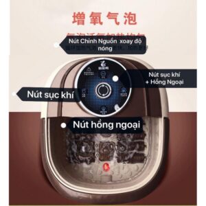 Bồn Ngâm Chân Massage Hồng Ngoại, Chậu Ngâm Châm JRK8861 [ Tặng Thuốc Bắc Ngâm Chân ]