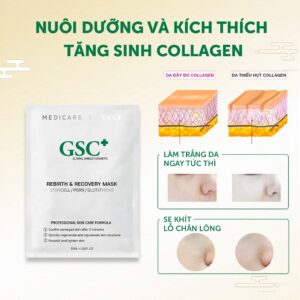 1 gói 2 miếng Mặt Nạ đa năng GSC+ giảm sưng đỏ phi kim,vi kim,lăn kim cấp tốc