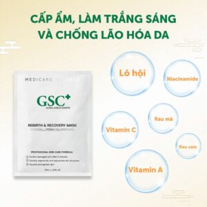 1 gói 2 miếng Mặt Nạ đa năng GSC+ giảm sưng đỏ phi kim,vi kim,lăn kim cấp tốc
