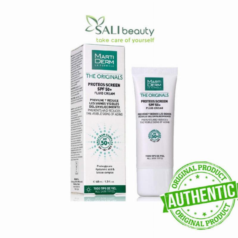 Minh họa câu hỏi và trả lời liên quan đến chống nắng Martiderm, ví dụ hỏi về SPF/PA hoặc loại da phù hợp.