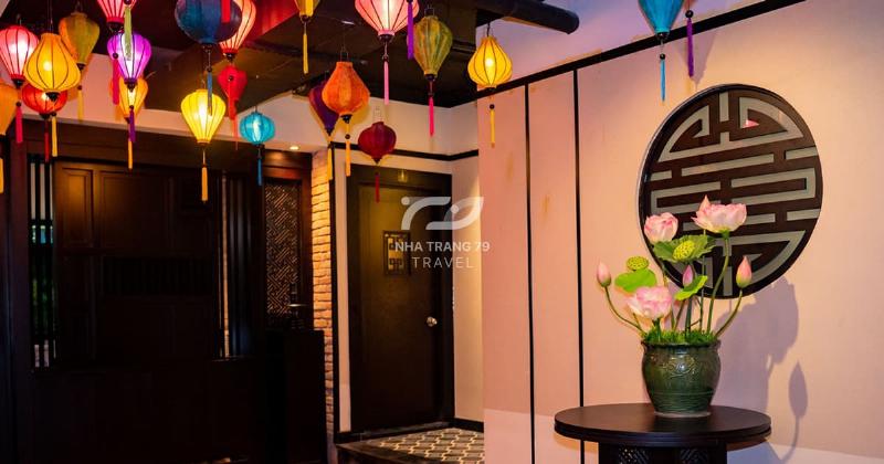 Không gian nội thất mang đậm nét văn hóa và truyền thống Việt Nam tại Sen Spa Nha Trang